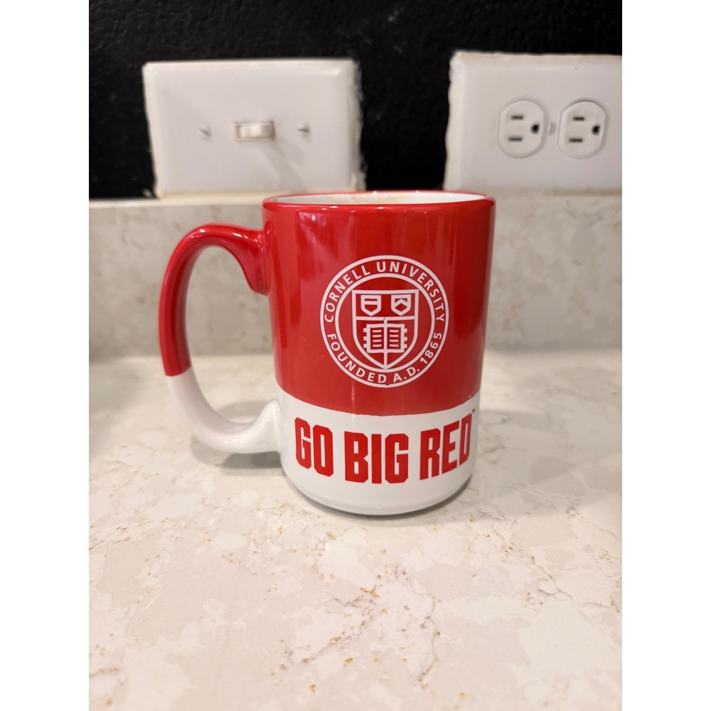 Cornell University Go Big Red Coffee Mug Red White Ceramic Ivy League Seal Cup